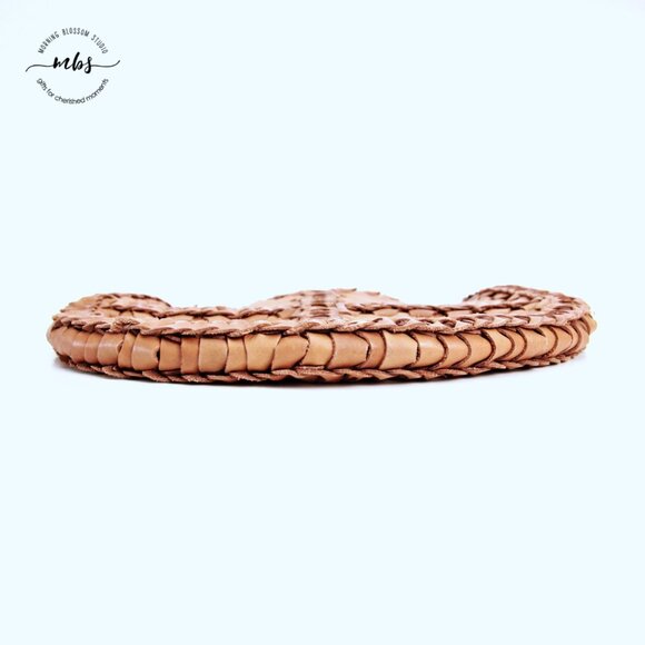 J. Crew Loop Chain Leather Shoulder Bag Tan - Picture 5 of 9